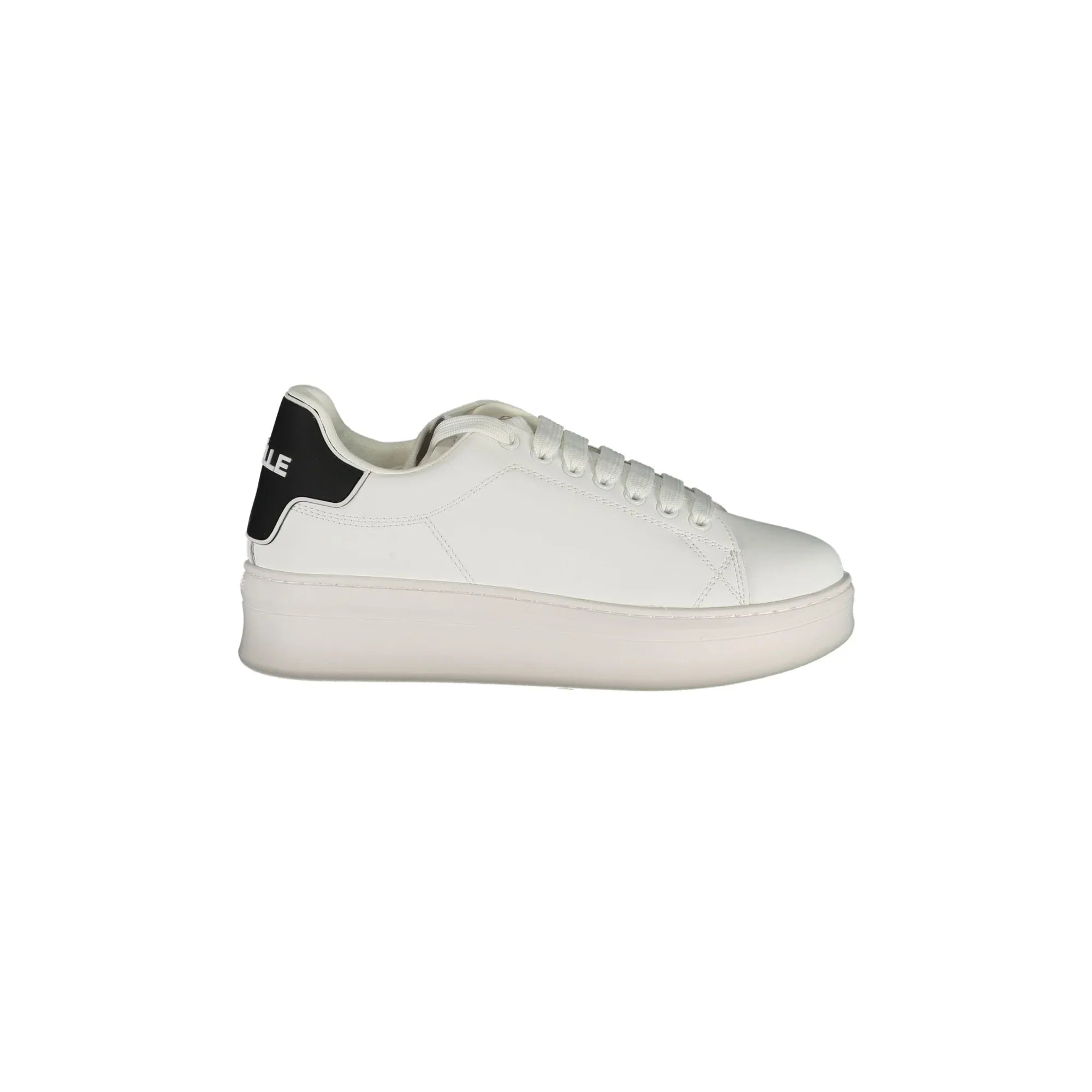 GAELLE PARIS Women's White Sneakers with Double Logo Laces