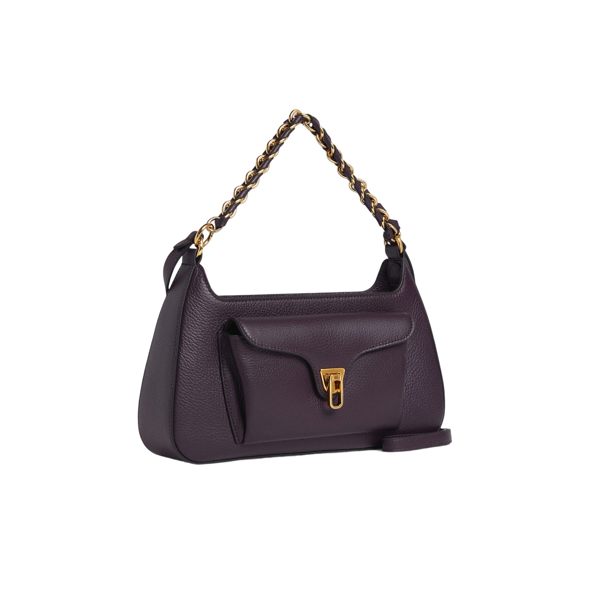 COCCINELLE Women's Purple Shoulder Bag, Made of Genuine Leather, Beat Generation