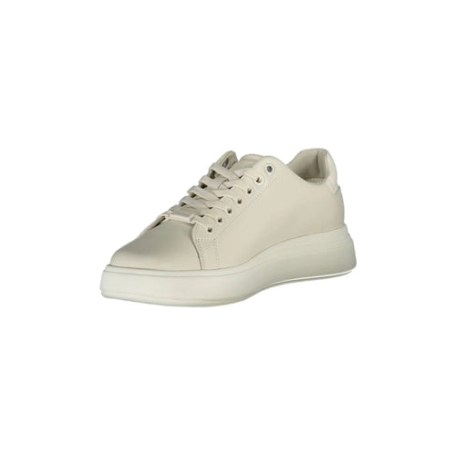CALVIN KLEIN Women's Beige Sneakers with Contrast Details