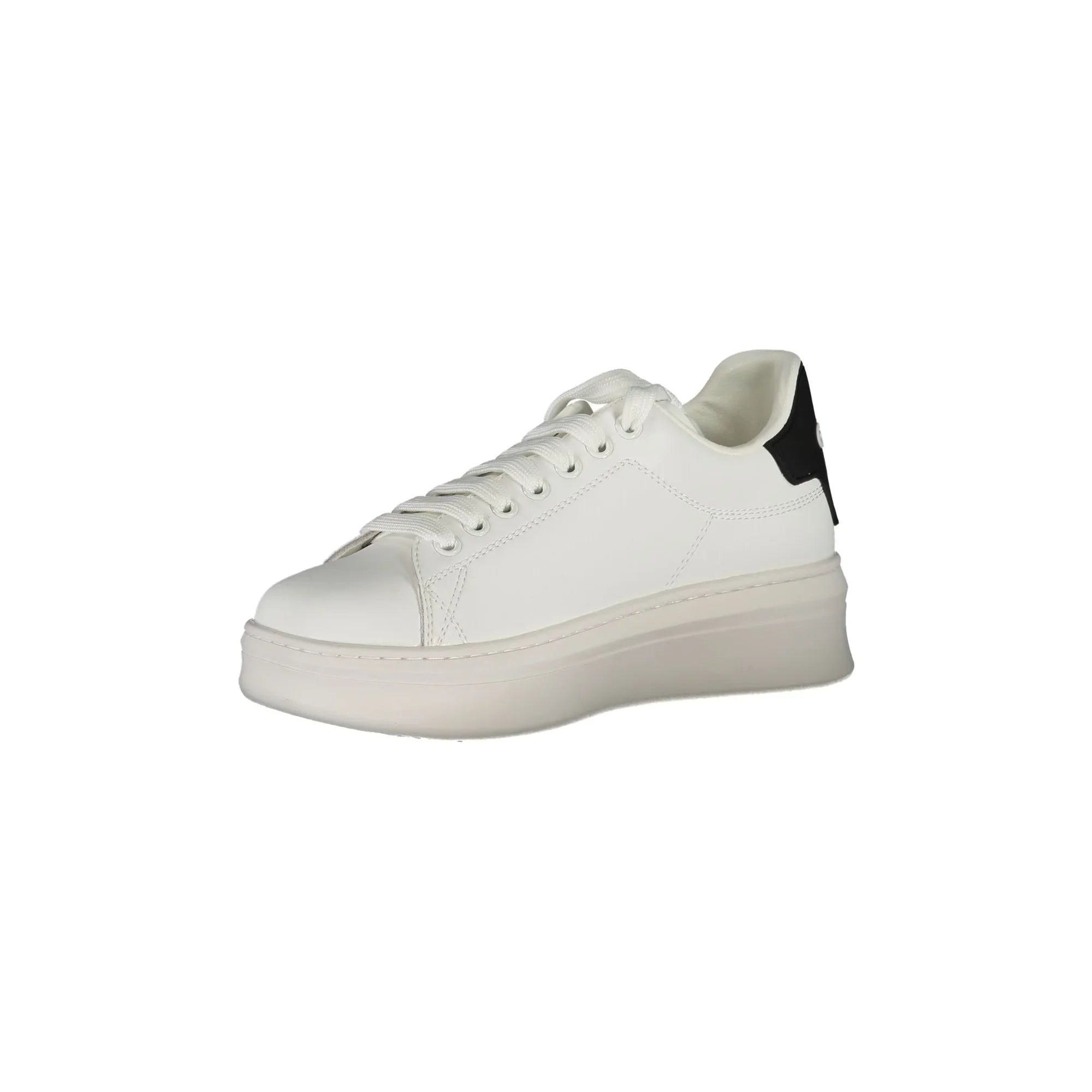 GAELLE PARIS Women's White Sneakers with Double Logo Laces