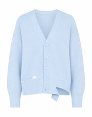 MM6 MAISON MARGIELA Cardigan con Motivo Distressed Froth Blue
