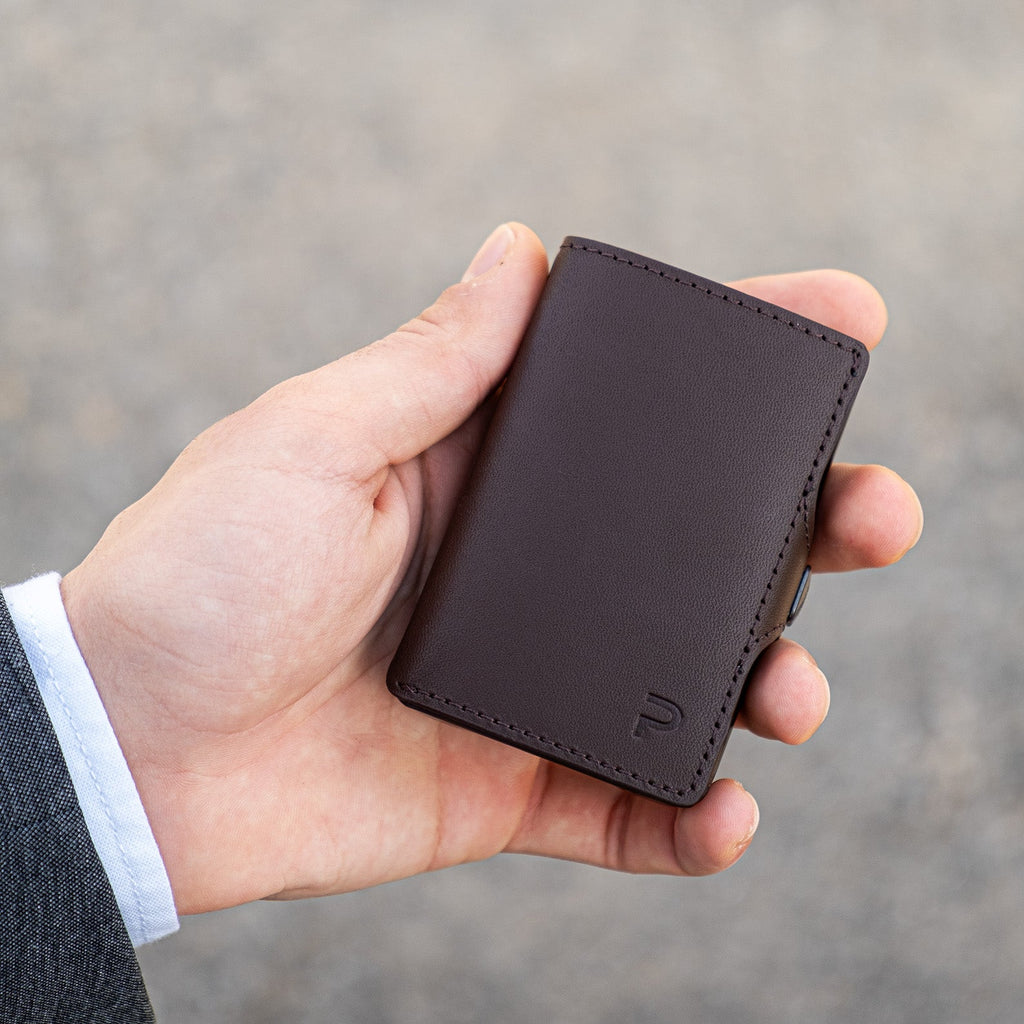 KLIK Mini with Coin Pocket Brown Leather