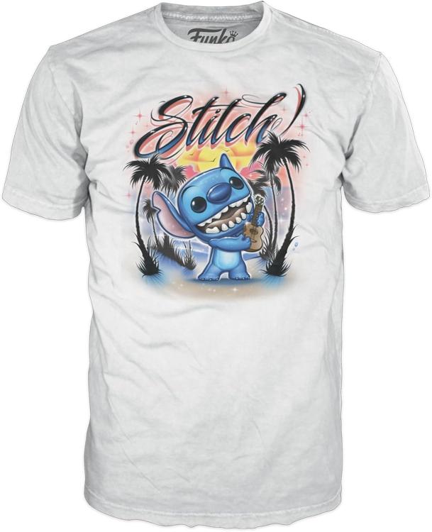 Funko Pop! + Tees Disney Lilo & Stitch Flocked Figure - T-Shirt S New