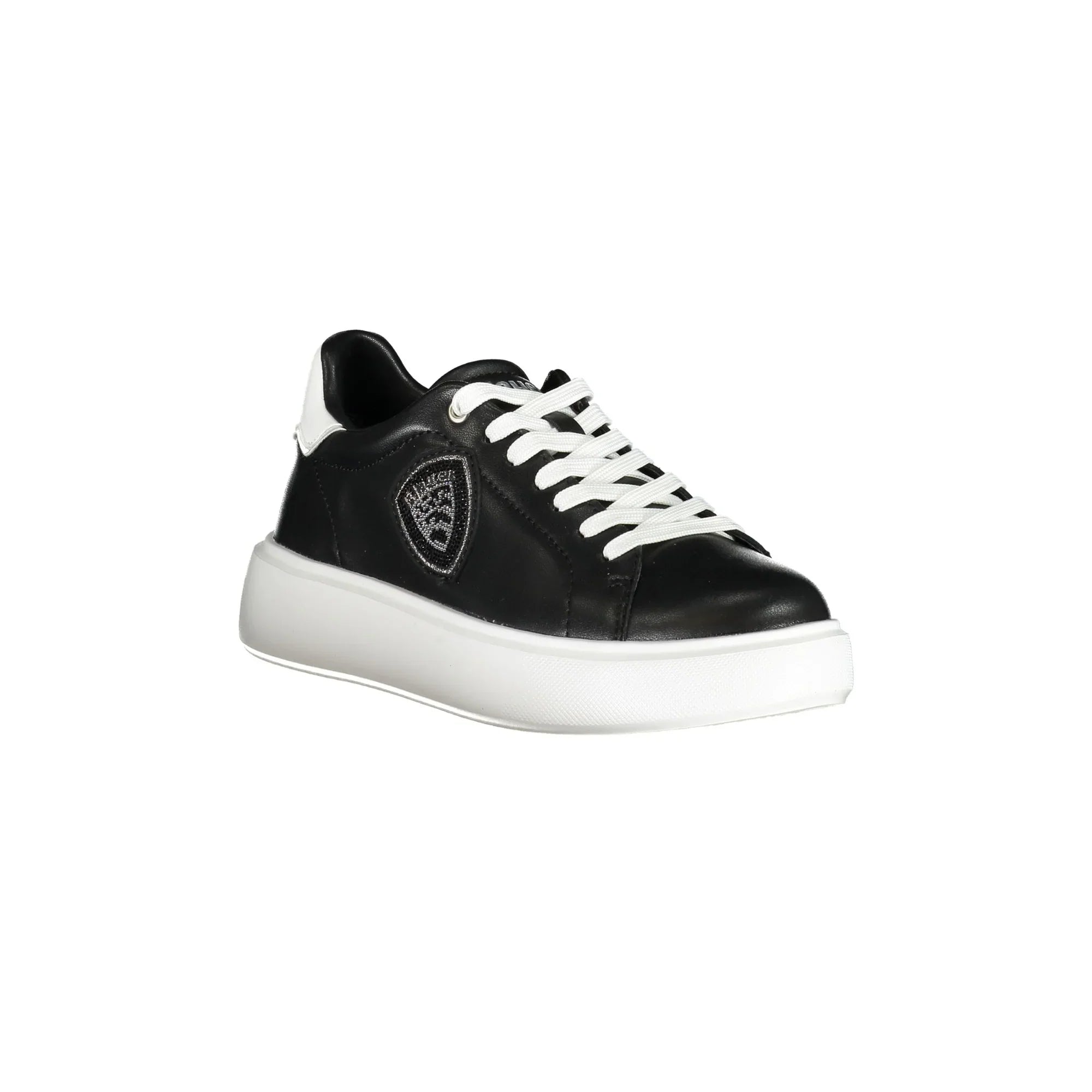 BLAUER Women's Black Athletic Shoes with Rhinestones and White Details