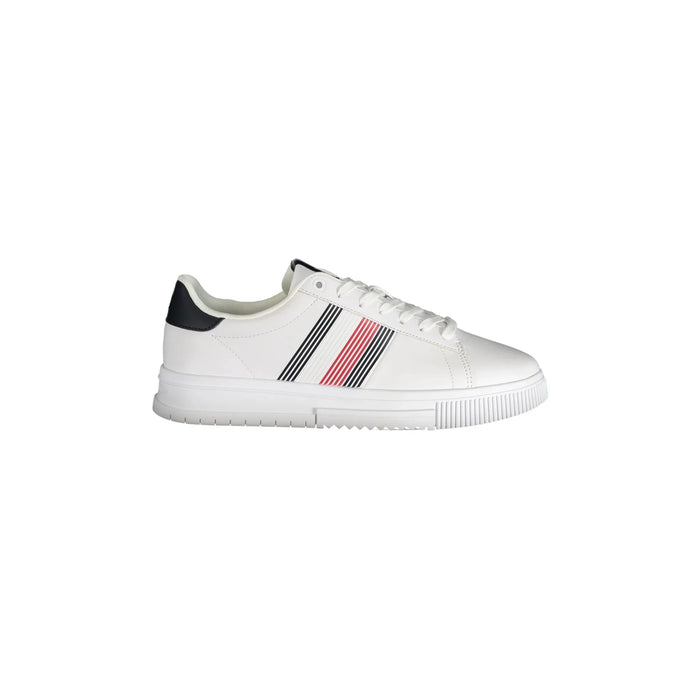 TOMMY HILFIGER Men's White Sneakers with Contrast Details
