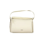 CALVIN KLEIN Women's Beige Shoulder Bag with Adjustable Handle