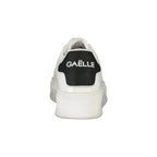 GAELLE PARIS Women's White Lace-Up Sneakers with Logo