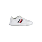 TOMMY HILFIGER Men's White Embroidered Logo Sneakers