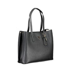 GUESS JEANS Women's Black Meridian Shoulder Bag with External Pockets and Zip