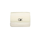 Calvin Klein Women's Beige Bag with Chain Handle and Removable Shoulder Strap