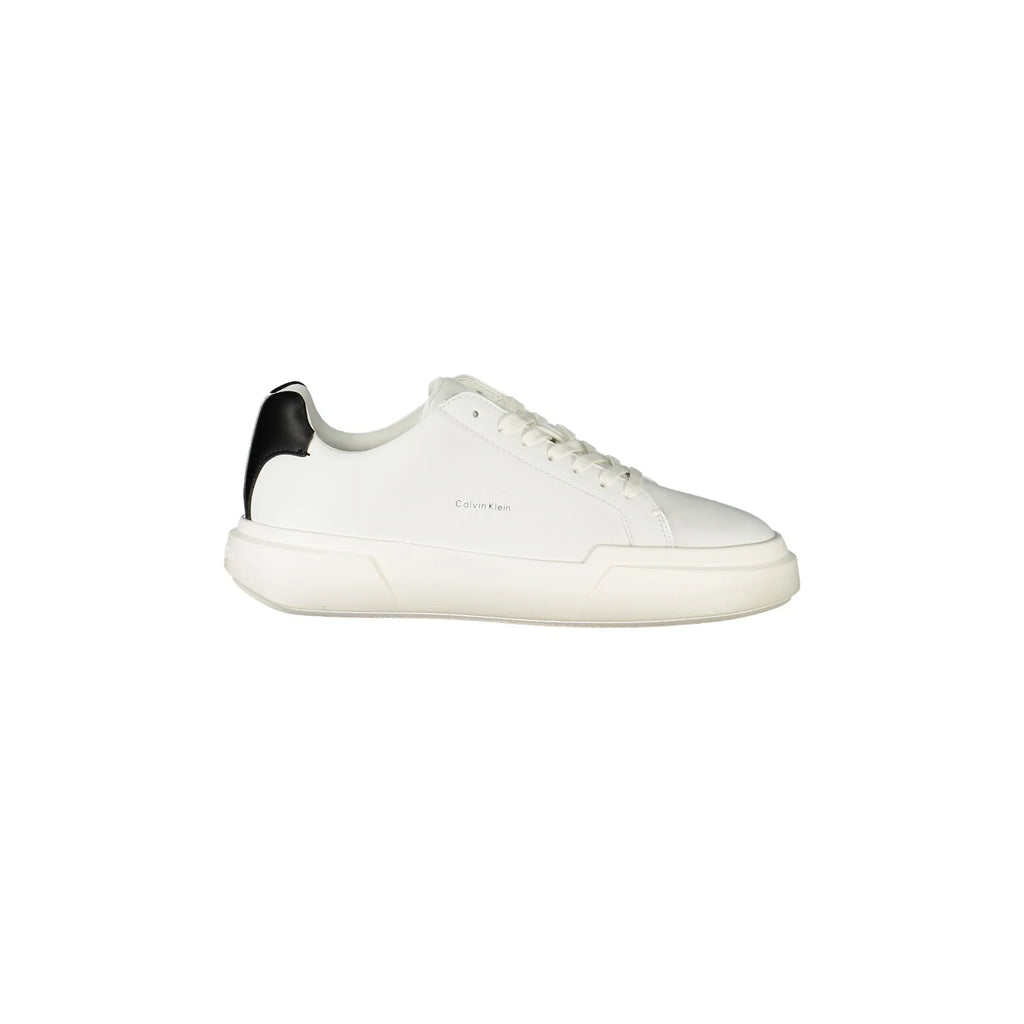 CALVIN KLEIN Sneakers Donna Bianche con Lacci e Dettagli in Nero