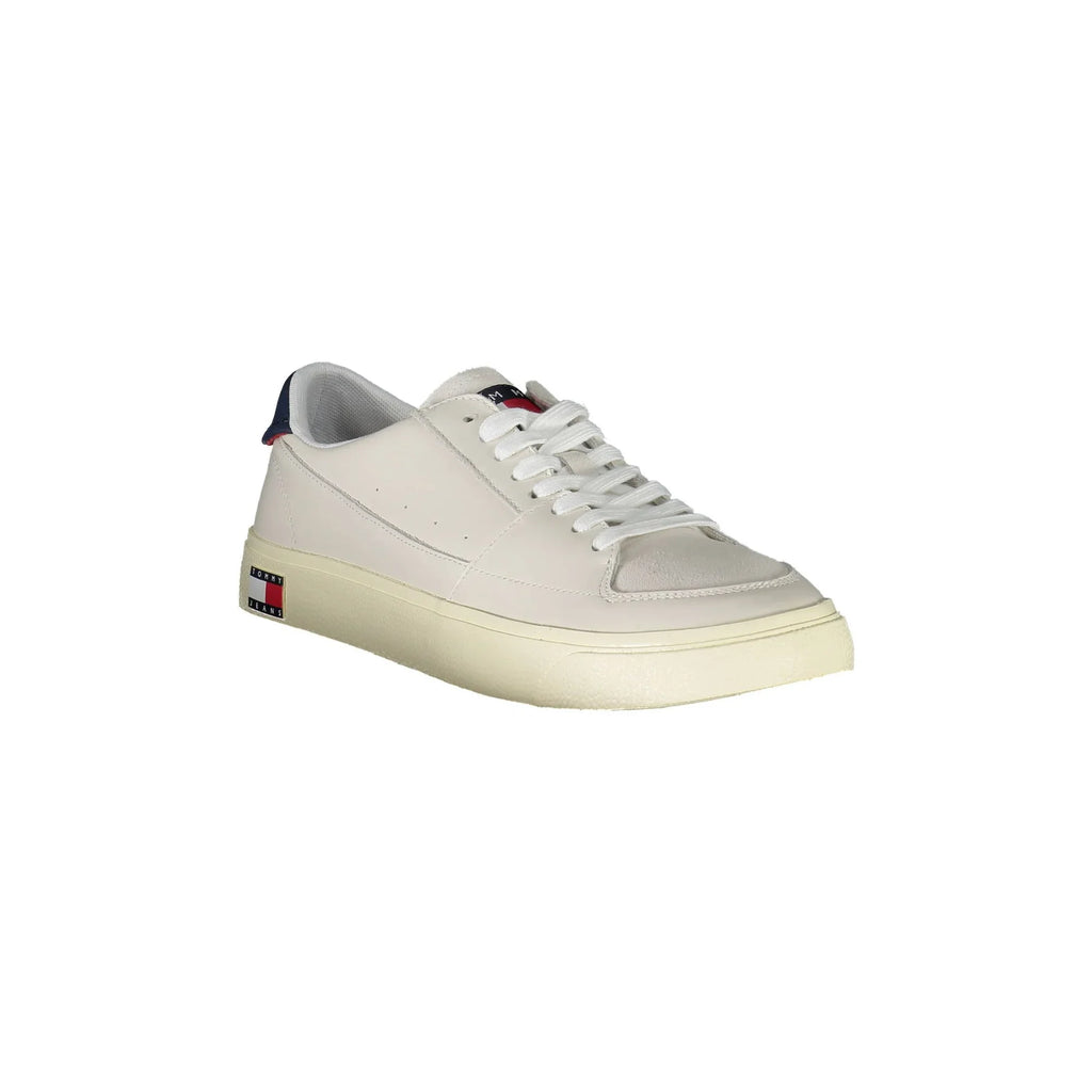 CALVIN KLEIN Scarpe Sneakers Uomo Bianche con Dettagli a Contrasto e Logo