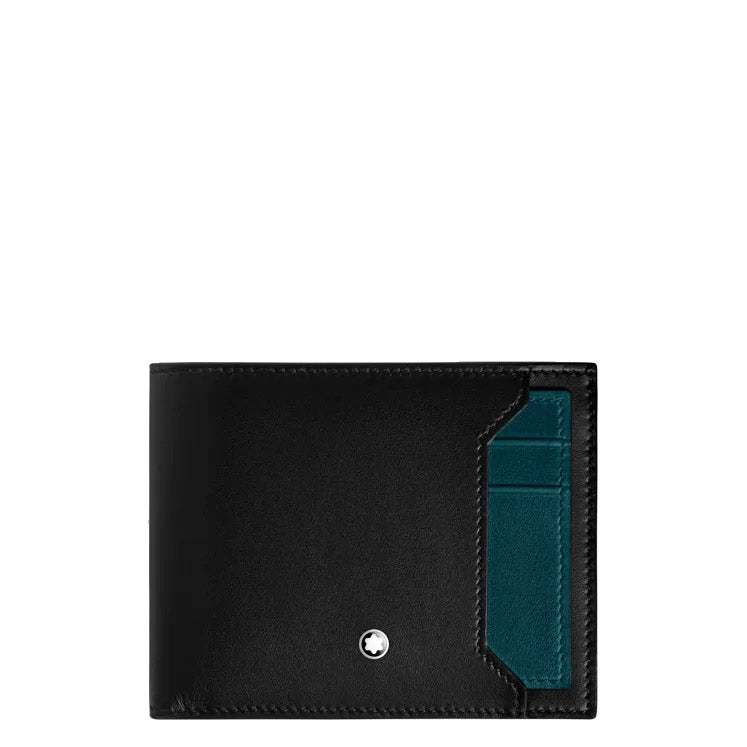Montblanc 6-compartment wallet with removable card holder Soft Blue Legion 198745