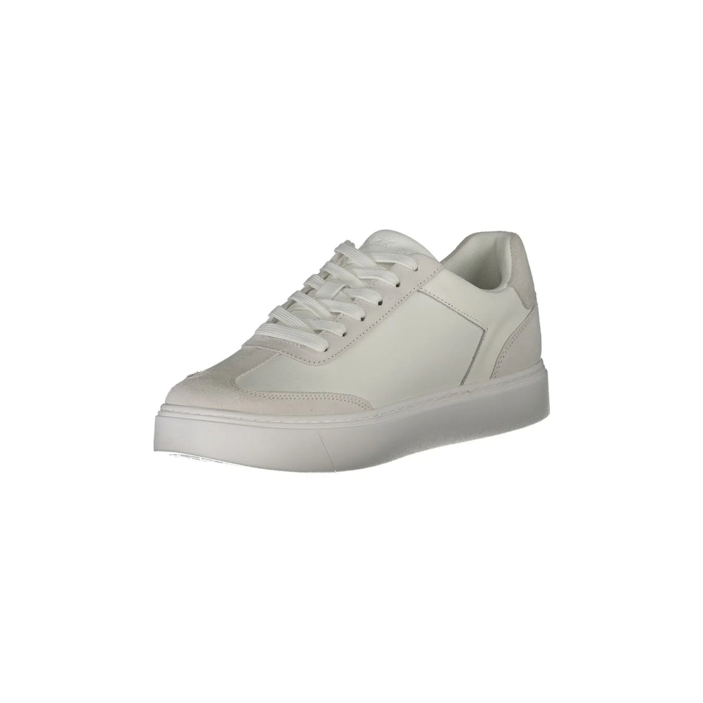 CALVIN KLEIN Sneakers Uomo Bianche con Lacci e Dettagli in Bianco