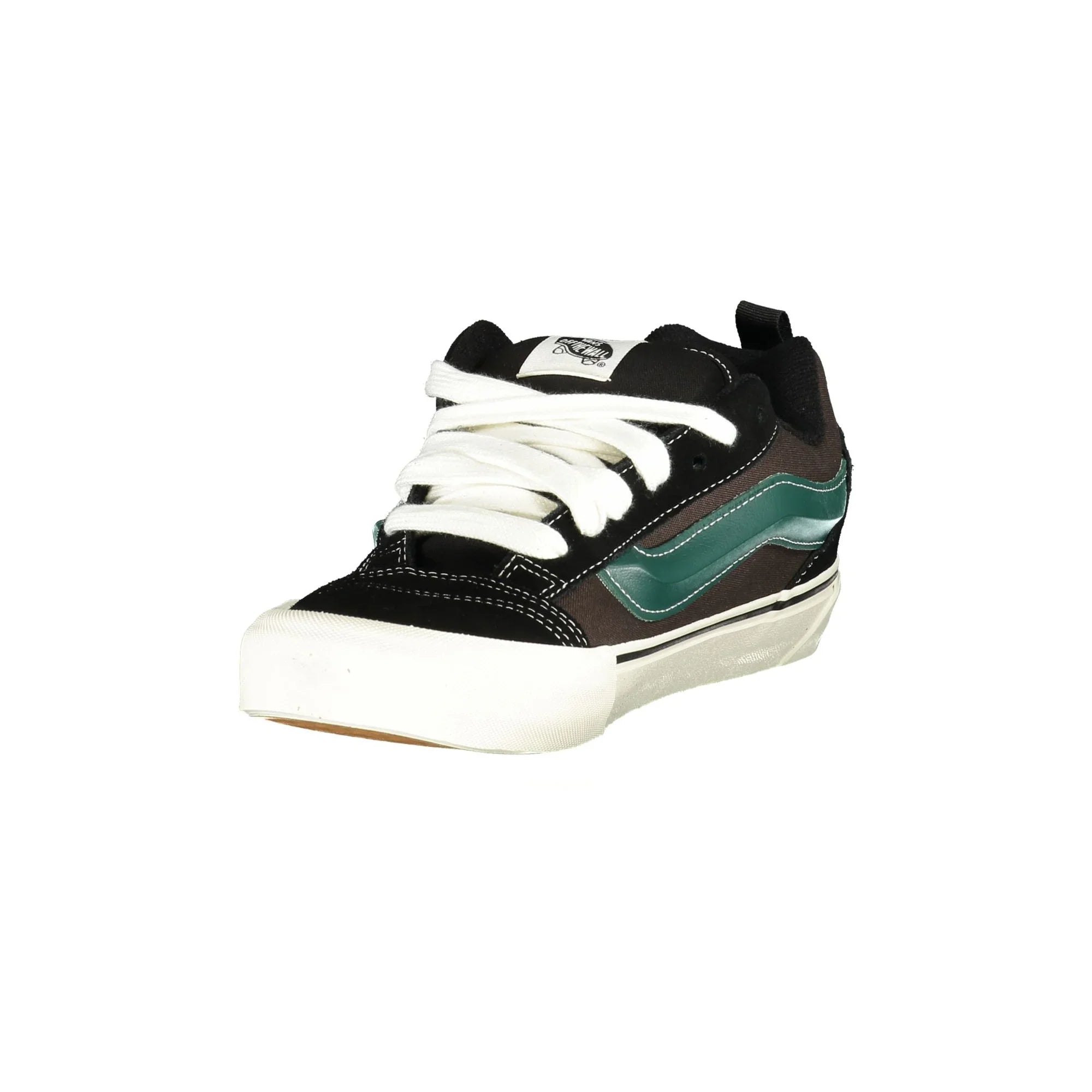 VANS Men's Black Knu Skool Sneakers with Green Details