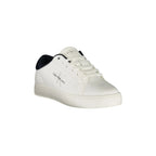 CALVIN KLEIN Scarpe Sneakers Uomo Bianche con Dettagli Blu