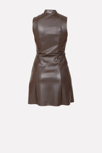 Eco-leather dress with zip No-nà - Sustainable and modern style
