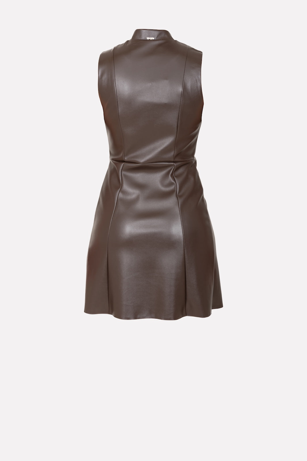 Eco-leather dress with zip No-nà - Sustainable and modern style