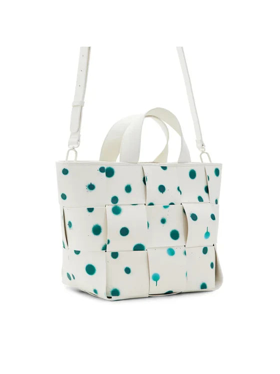 DESIGUAL Women's White Hand and Shoulder Bag with Chain Strap