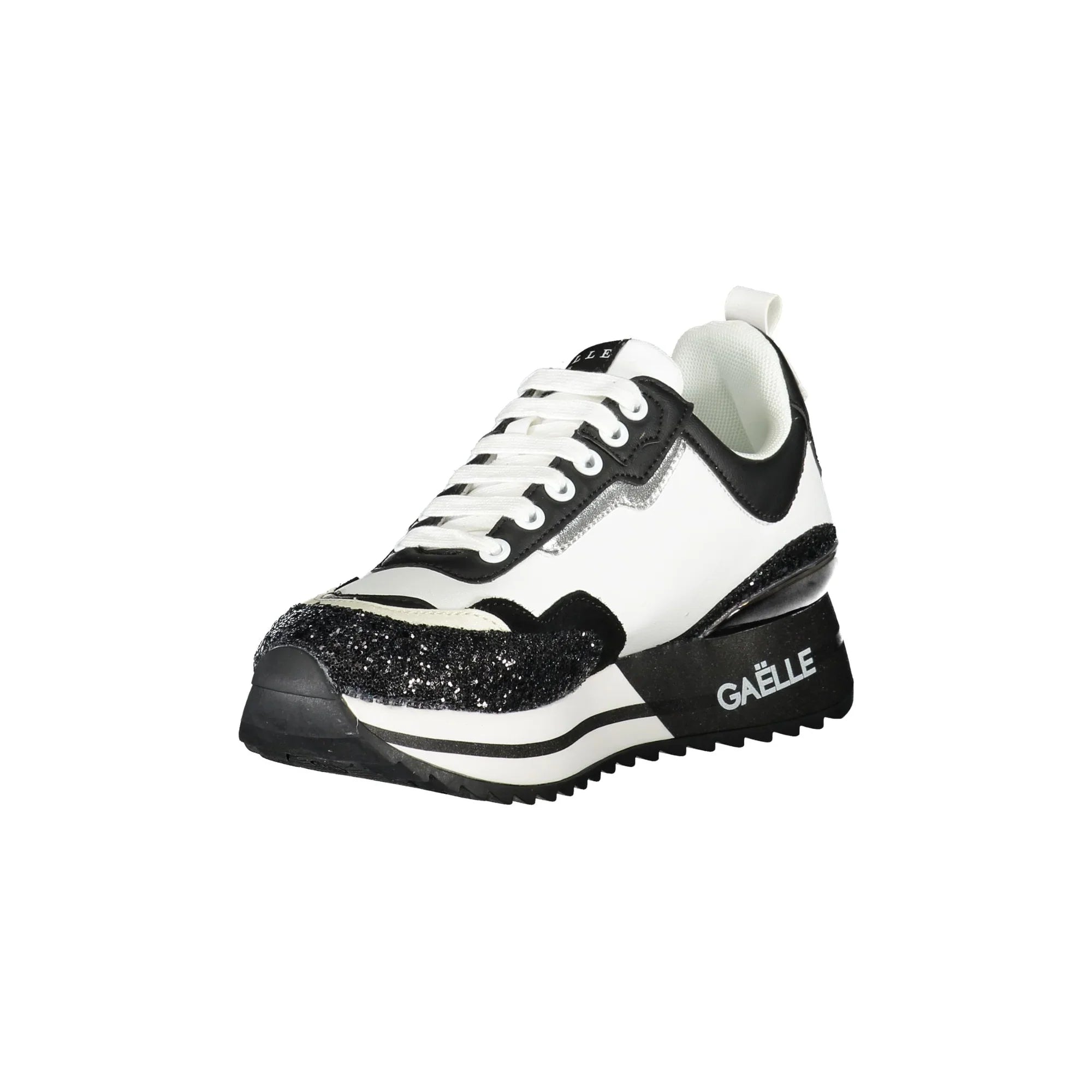 GAELLE PARIS Women's Black Sneakers with Contrast Details