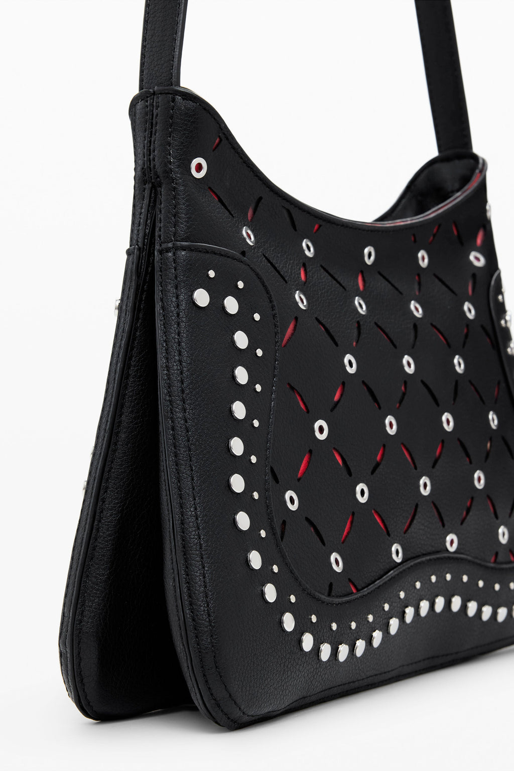 DESIGUAL Borsa Donna Nera a Tracolla Yankee Manaos con Borchie