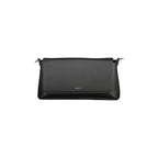 Calvin Klein Women's Black Handle Bag with Shoulder Strap, Internal Pockets, and Automatic Closure