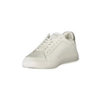 CALVIN KLEIN Scarpe Sneakers Uomo Bianche con Dettagli Grigi e Logo