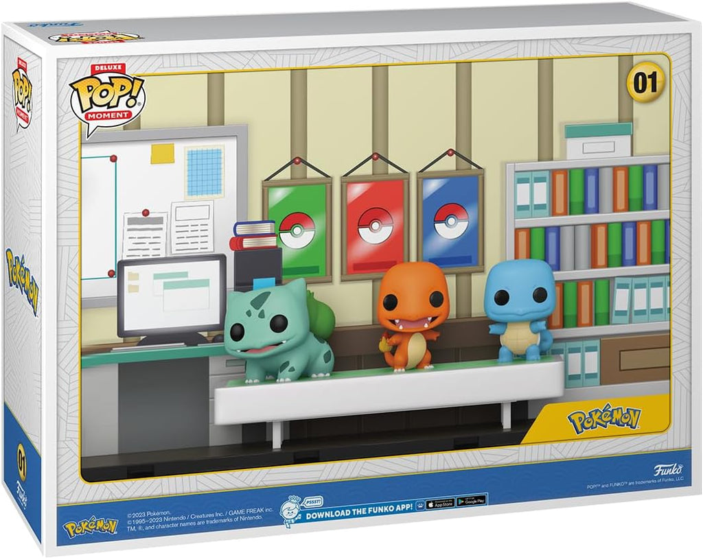 Funko Pop ! Deluxe Pokemon Moments - (01) Bulbasaur Charmander Squirtle Figure