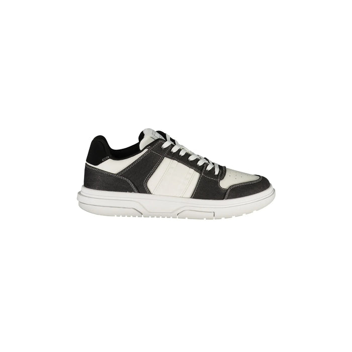 TOMMY HILFIGER Men's Black Sneakers with Contrast Details