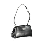 CALVIN KLEIN Women's Black Shoulder Bag with Snap Closure