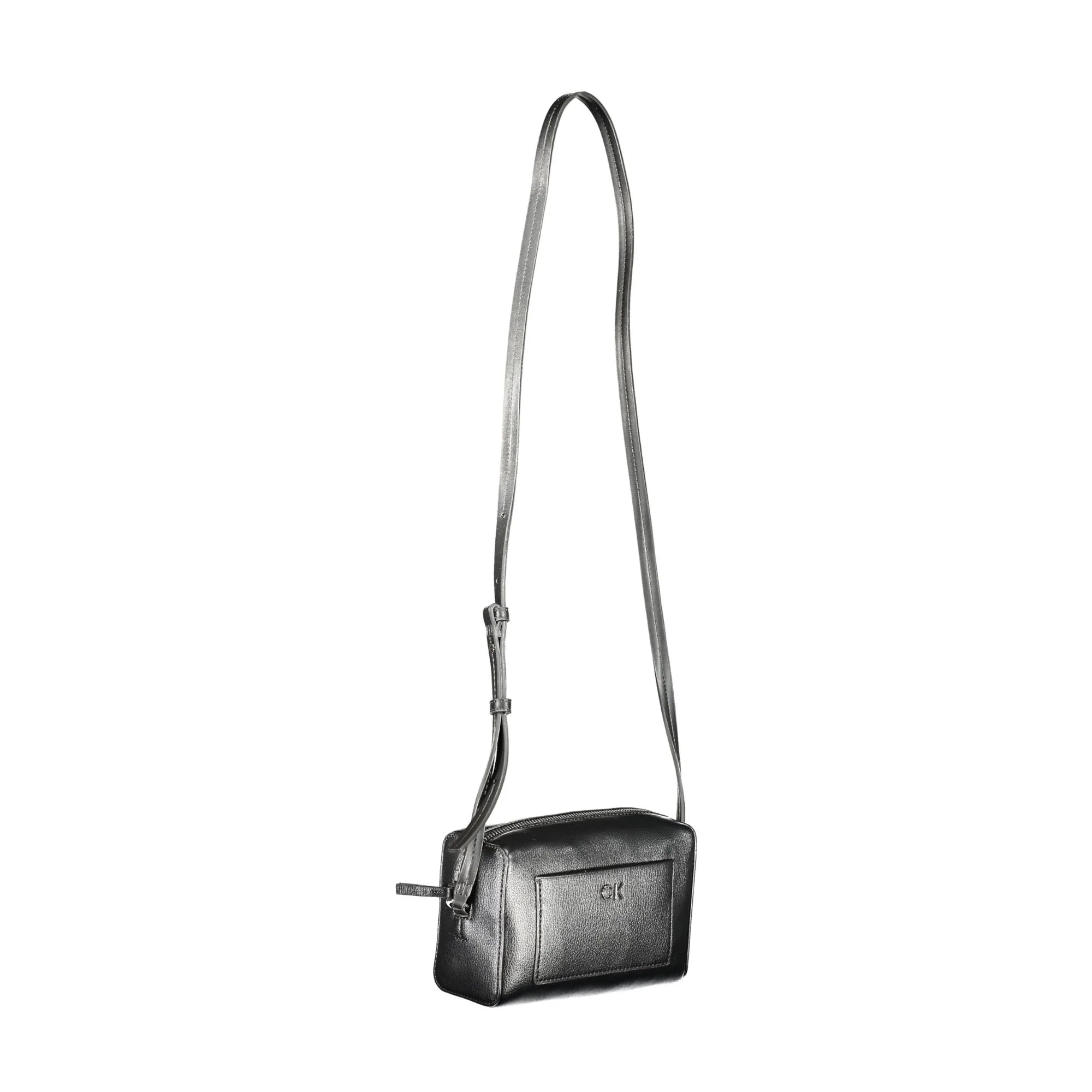 Calvin Klein Women's Black Crossbody Bag with Zip and Pockets