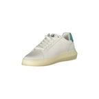 CALVIN KLEIN Men's White Lace-up Sneakers with Logo