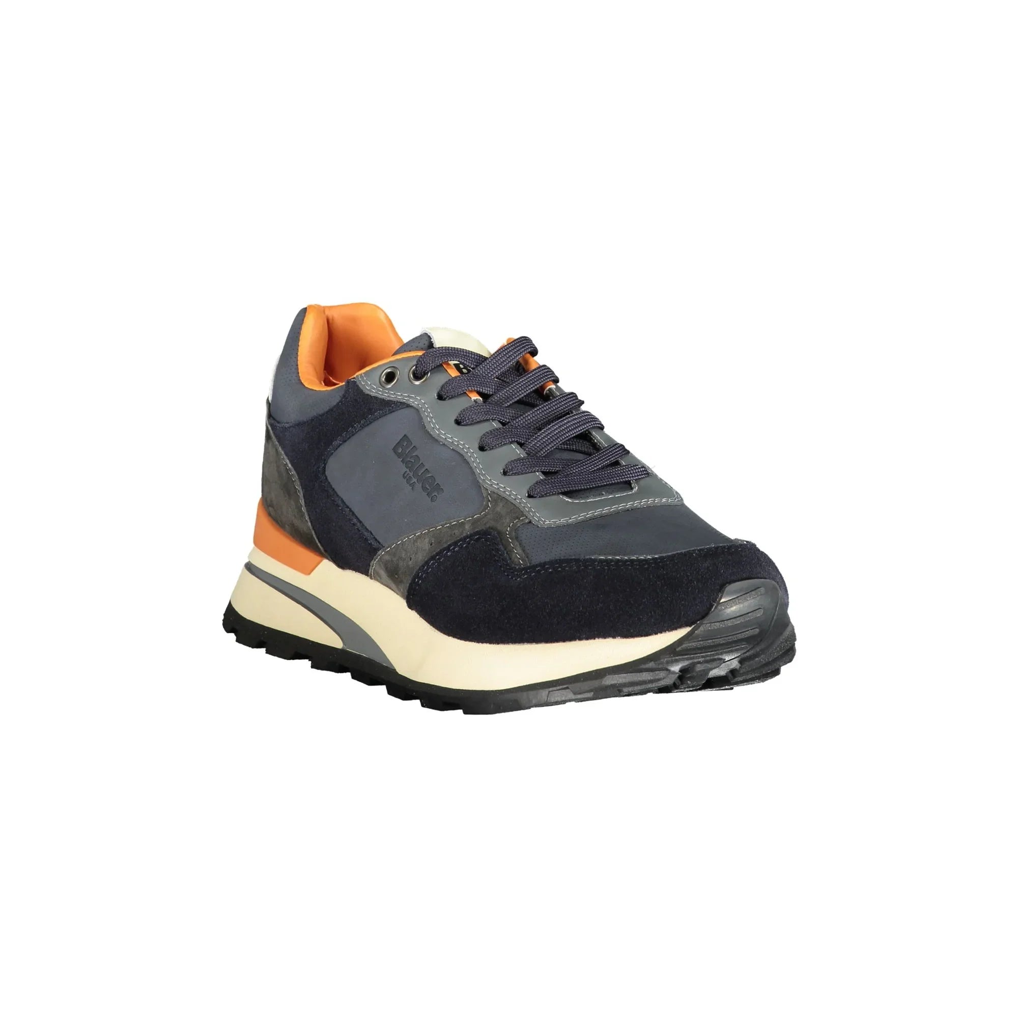 BLAUER Men's Blue Sports Shoes with Removable Footbed