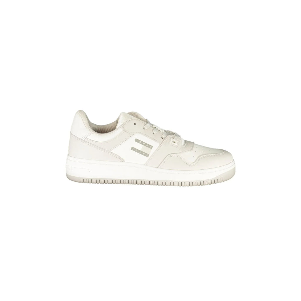 TOMMY HILFIGER Calzatura Sportiva Uomo Bianca con Dettagli Grigio Chiaro