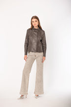 Applied Swarovski denim: trendy trousers with sparkling rhinestones