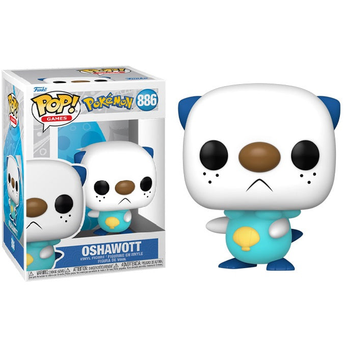 Funko Pop! Games Pokemon (886) - Oshawott Vinyl Figure 9Cm Dewott Water Evo