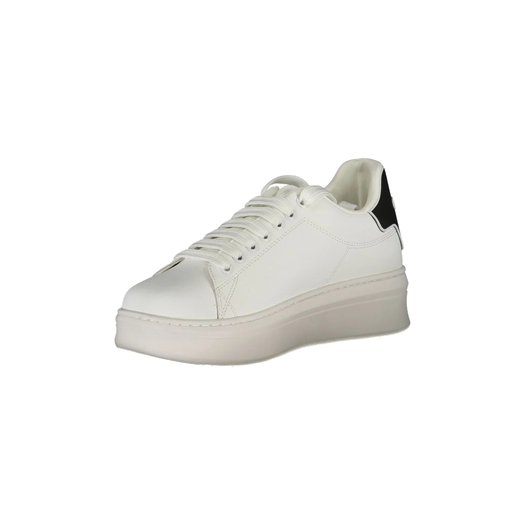 GAELLE PARIS Women's White Sneakers with Double Logo Laces