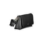 Calvin Klein Women's Black Handle Bag with Shoulder Strap, Internal Pockets, and Automatic Closure
