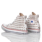 White Studded Leather Converse