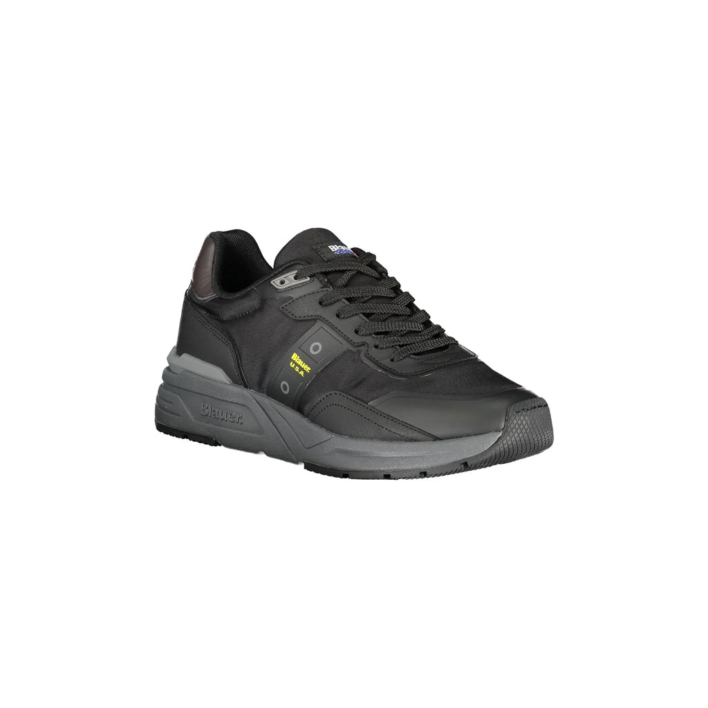 BLAUER Scarpe Sneakers Uomo Nere con Dettagli a Contrasto