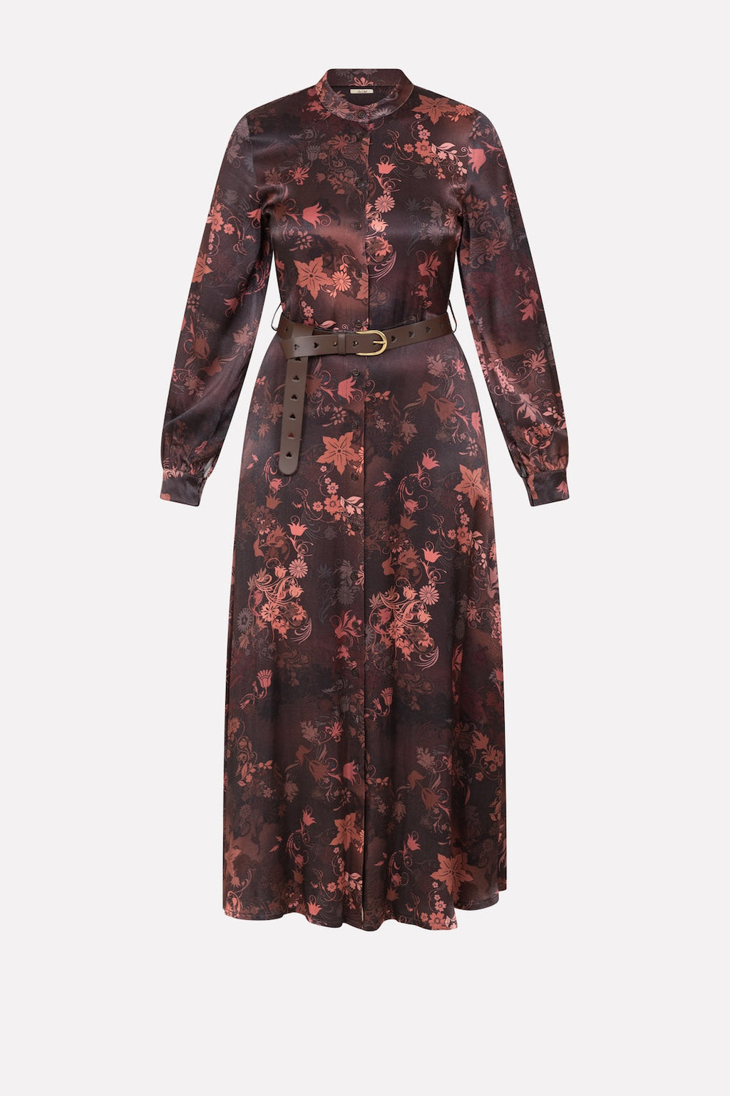 Elegant faded print shirt dress with belt by No-nà for a unique look