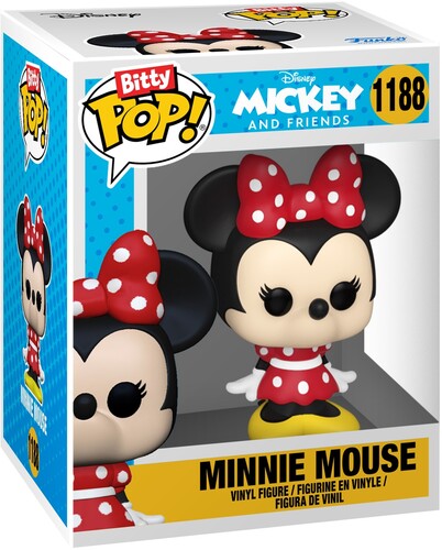 Funko Bitty Pop! Disney - Mickey Mouse (1187) & Minnie Mouse (1188)
