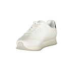 CALVIN KLEIN Sneakers Uomo Bianche con Dettagli Neri e Logo