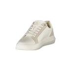 CALVIN KLEIN Scarpe Sneakers Uomo Bianche con Dettagli Grigi e Plantare Removibile