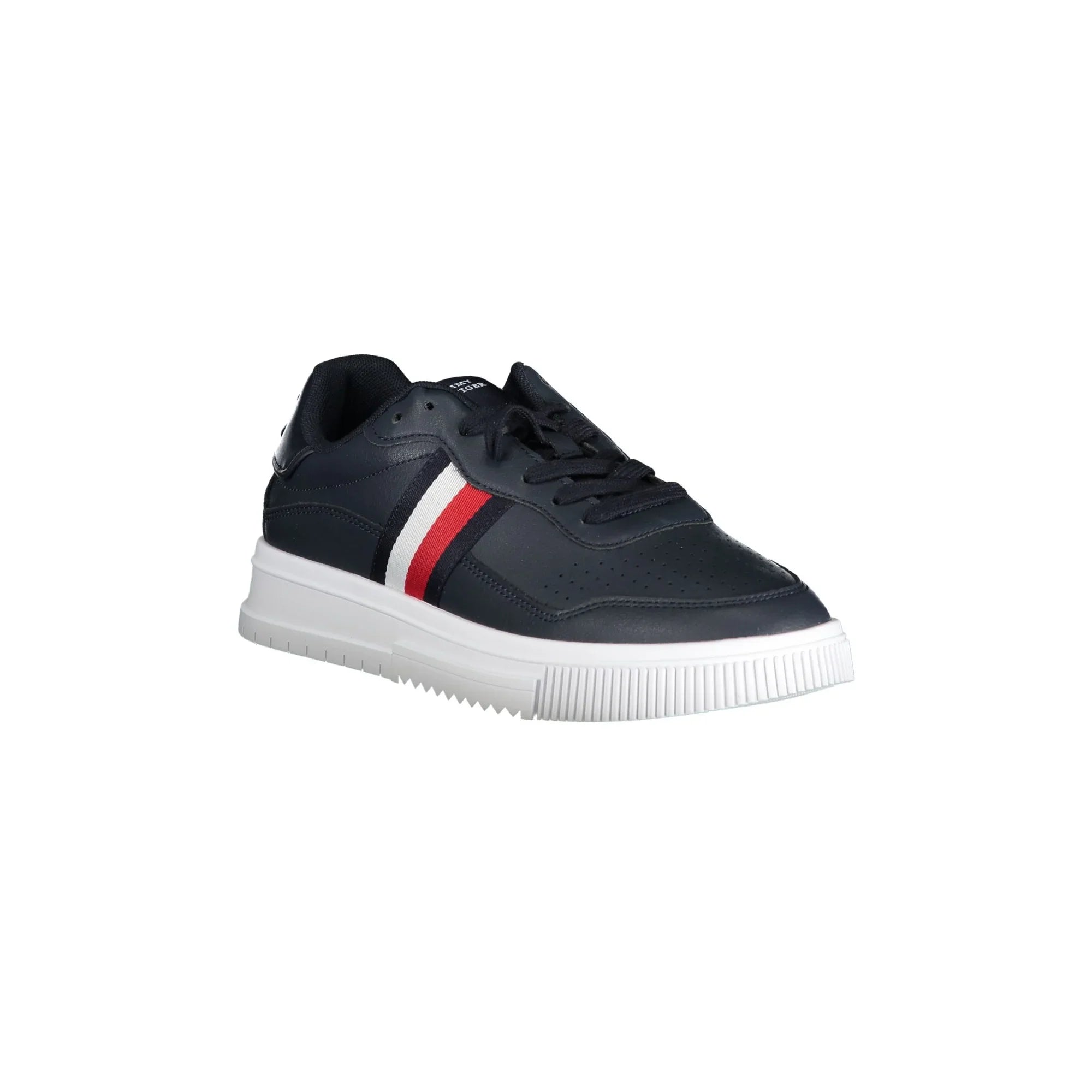 TOMMY HILFIGER Men's Blue Sneakers with Contrast Details and Embroidery