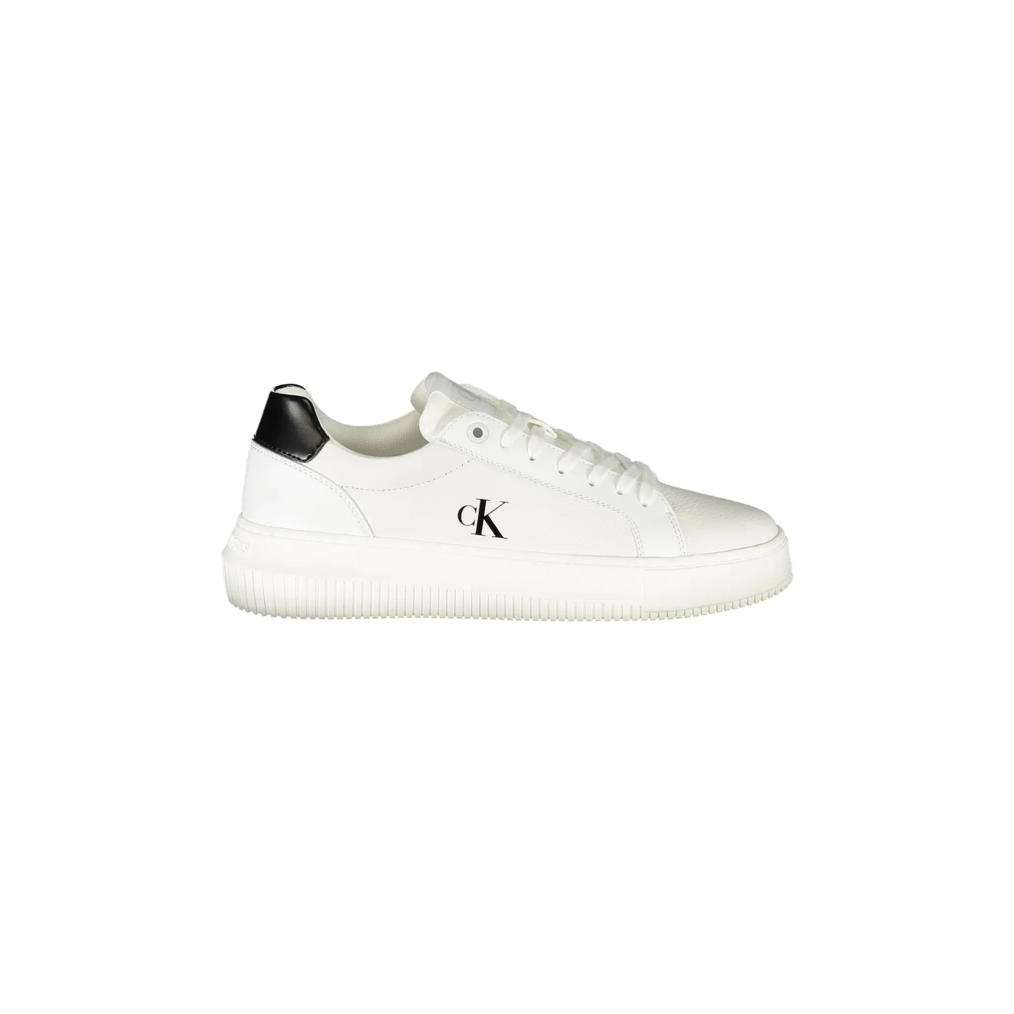 CALVIN KLEIN Women's White Sneakers with Black Details