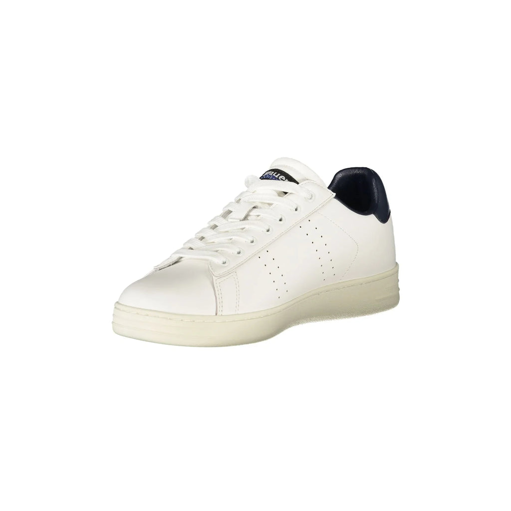 BLAUER Sneakers Uomo Bianche con Lacci e Dettagli in Blu