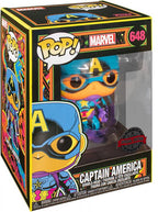 Funko Pop! Marvel - (648) Captain America Black Light Special Edition 9cm Vinyl Figure