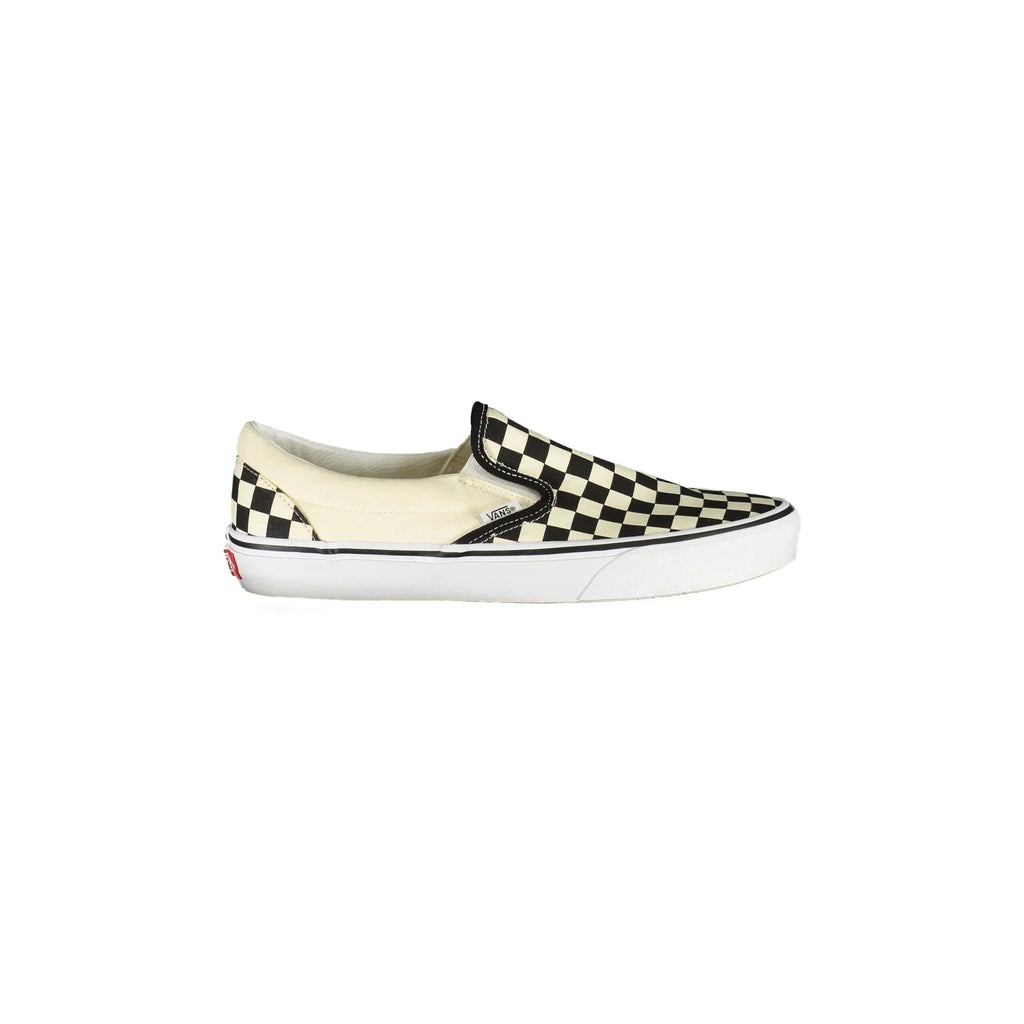 VANS Men's White Checkerboard Slip-On Sneakers with Elastic
