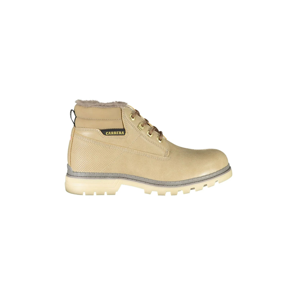 CARRERA Stivaletti Donna Beige con Lacci e Dettagli a Contrasto